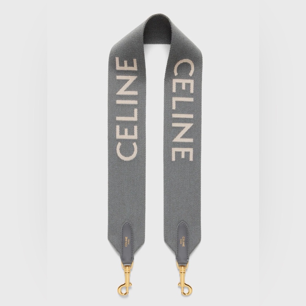 Celine Gold Metal Clasp Short Bag Strap